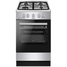 Hansa Плита газова, 50x60см, 67л, чавун, газ контр., нержавіюча сталь (FCGX52029H)