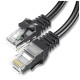 Патч-корд 10м UTP cat 6 RJ45 TopSpeed Ethernet Flat Cable Black Essager (EXCWXB-JSF01)