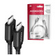 Дата кабель USB-C to USB-C 2.0m v3.2 Gen 1 PD 60W 3A black AXAGON (BUCM3-CM20AB)