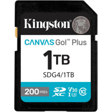 Kingston Карта пам'яті Kingston SD 1TB C10 UHS-I U3 V30 R200/W160MB/s (SDG4/1TB)