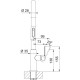 Franke Maris Slim J Clear Water kitchen mixer, spout length - 221 mm, swivel, 1+1 filter, steel (120.0736.604)