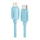Дата кабель USB-C to Lightning 1.0m 20W blue Essager (EXCTL-WL03-P)