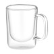 ARDESTO Double wall mug set with handle, 270ml, 2pcs, borosilicate glass, transparent (AR2627BH)