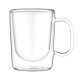 ARDESTO Double wall mug set with handle, 270ml, 2pcs, borosilicate glass, transparent (AR2627BH)