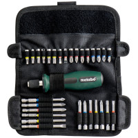 Metabo Screwdrivers, set 30pcs, 29 bits, SL, PH, PZ, Torx, H (626726000)