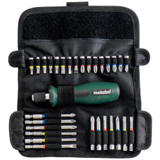 Metabo Викрутки набір 30шт, 29 біт, SL, PH, PZ, Torx, H (626726000)