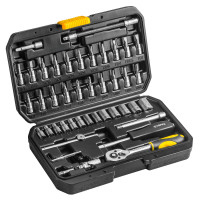 Topex Tool set, socket set, 46 pcs, 1/4 , case (38D640)