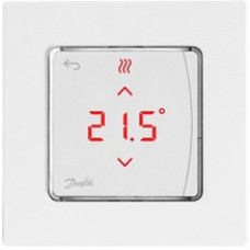 Danfoss Temperature regulator Icon Display, electronic, touch, programmable, 230V, 80 x 80mm, In-Wall, white (088U1010)
