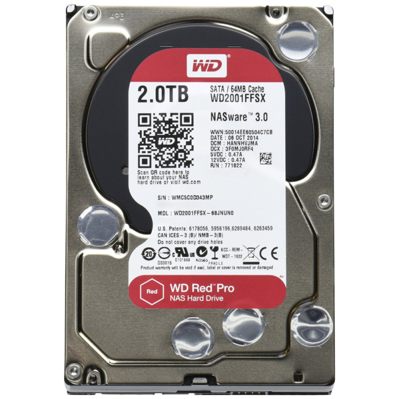 WD 2TB 3.5  7200 64MB SATA Red Pro NAS (WD2002FFSX)