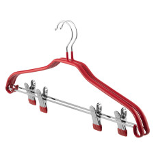 ARDESTO Hanger with Clothespin Set 42cm, 2pcs, metal, PVC, red (ARHC2802RC)