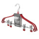 ARDESTO Hanger with Clothespin Set 42cm, 2pcs, metal, PVC, red (ARHC2802RC)