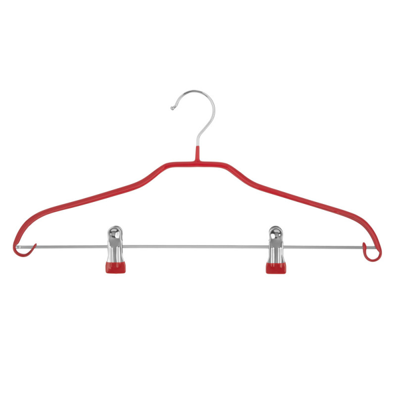 ARDESTO Hanger with Clothespin Set 42cm, 2pcs, metal, PVC, red (ARHC2802RC)
