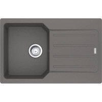 Franke Мойка кухонная City, фрагранит, прямоугольник, с крылом, 780х500х190мм, чаша - 1, врезная, оборотная, UCG 611-78, серый камень (114.0701.829)