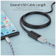 Дата кабель USB 3.0 AM/AF 1.5m Essager (EXCAM-YTA01)