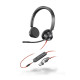 Poly Гарнитура компьютерная стерео On-ear Blackwire 3325-M, USB-A, USB-C, всенаправленный, Microsoft Teams, черный (8X222AA)
