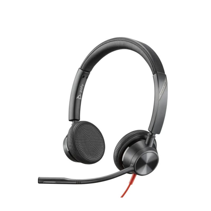 Poly Гарнитура компьютерная стерео On-ear Blackwire 3325-M, USB-A, USB-C, всенаправленный, Microsoft Teams, черный (8X222AA)