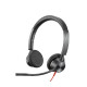 Poly Гарнитура компьютерная стерео On-ear Blackwire 3325-M, USB-A, USB-C, всенаправленный, Microsoft Teams, черный (8X222AA)
