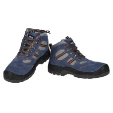 Neo Tools Work boots, suede, shock absorption, anti-puncture, steel toe cap, S1P SRC, CE, size 42(28cm), blue (82-043)