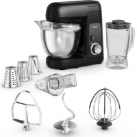 Tefal Кухонна машина Bake Partner 1100Вт, чаша-метал, корпус-пластик, насадок-6, чорний (QB522838)