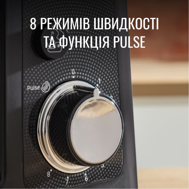 Tefal kitchen machine Bake Partner 1100W, cup-iron, case-plastic, nozzles-6, black (QB522838)