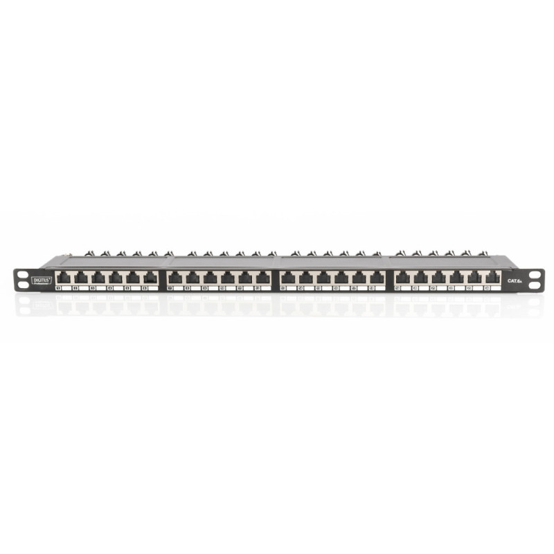 Digitus Патч-панель 19' 0,5U STP Cat.6а 24 порти, зібрана, RAL 9005 (DN-91624S-SL-EA)