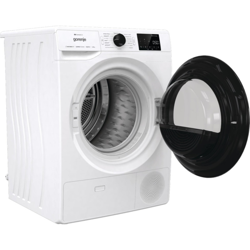 Gorenje Сушильна машина тепловий насос, 9кг, A++, 60см, дисплей, 16 програм, Wi-Fi, білий (DPNE92GNLWIFI)