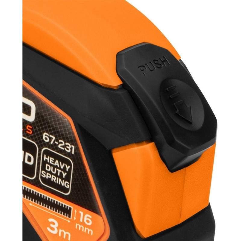 Neo Tools tape measure, 3m x 16mm, with winding lock, magnet (67-231)