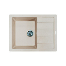 Adamant Мийка кухонна Anila, штучний камінь, прямокут., з крилом, 645х495х200мм, чаша - 1, врізна, Avena (182496100306)