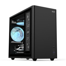 2E Корпус 2E Credo Plus V350BG без БЖ, 1xUSB3.0, 1х USB 2.0, 1xUSB Type-C, 3x120мм ARGB, VGA 350мм, LCS ready, контролер з пультом, TG Side Panel, mATX, чорний (2E-V350BG)