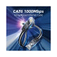 Патч-корд 15м UTP cat 6 RJ45 TopSpeed Ethernet Flat Cable Black Essager (EXCWXB-JSE01)