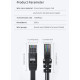 Патч-корд 15м UTP cat 6 RJ45 TopSpeed Ethernet Flat Cable Black Essager (EXCWXB-JSE01)