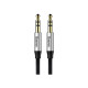 Кабель мультимедийный 3.5mm M to 3.5mm M 1.0m silver-black Baseus (CAM30-BS1)