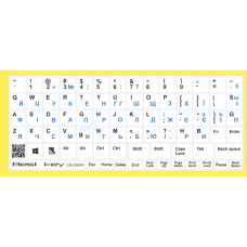 Наклейка на клавиатуру BestKey непрозрачная белая основа, 76, синий (BKU13WHI_BLU)