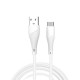 Дата кабель USB 2.0 AM to Micro 5P 1.0m 2.4A X196 white WUW (6972573335572)
