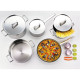 Gorenje Cookware set CHEF'S COLLECTION, 8pcs, stainless steel (CWSA08HC)