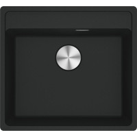 Franke Kitchen sink Maris, fragranite, rectang, no drainboard, 560х510х200mm, bowl - 1, built-in, MRG 610-52 TL, matt black (114.0668.819)
