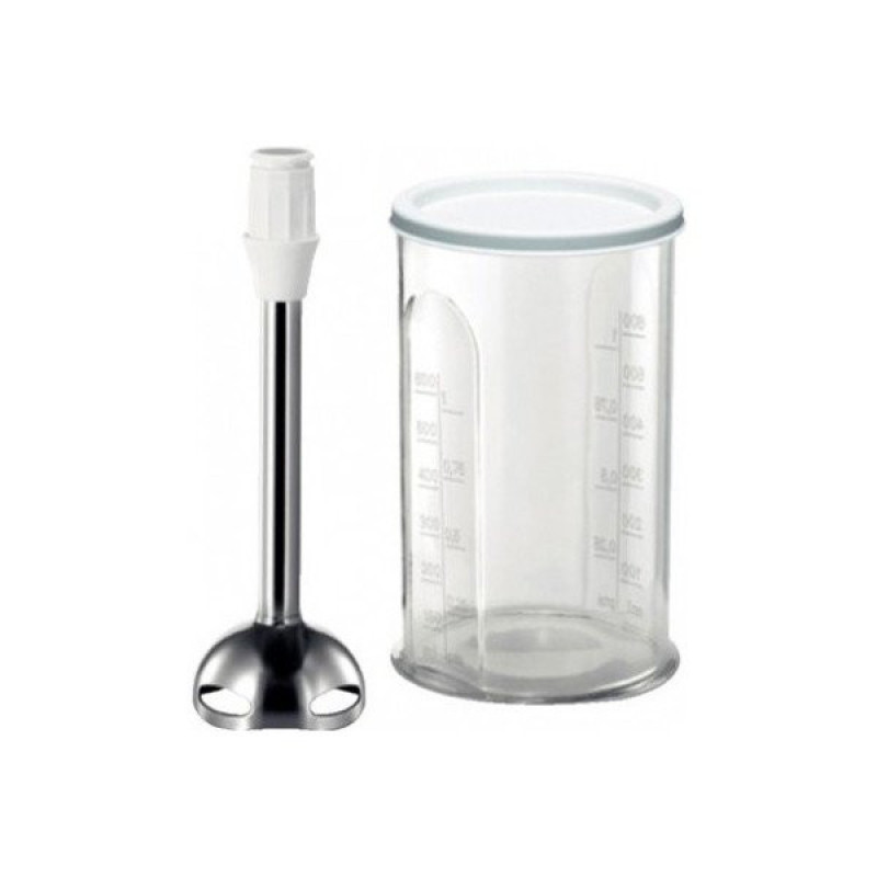Bosch stationary mixer 450W, nozzles-4 beaters, blender, chopper, bowl-plastic, 0.5L, turbo mode, white (MFQ36490)