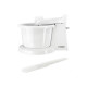 Bosch stationary mixer 450W, nozzles-4 beaters, blender, chopper, bowl-plastic, 0.5L, turbo mode, white (MFQ36490)