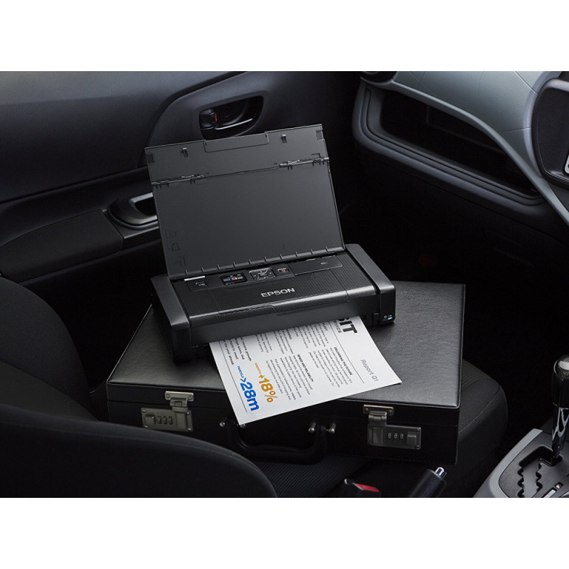 Epson Принтер ink color A4 WorkForce WF-100W mobile 11_14 ppm USB Wi-Fi 4 inks Pigment (C11CE05403)