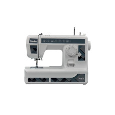 LEADER Sewing machine NOIR, electromechanical, 70W, 17 sewing operations, loop semi-automatic, white+gray
