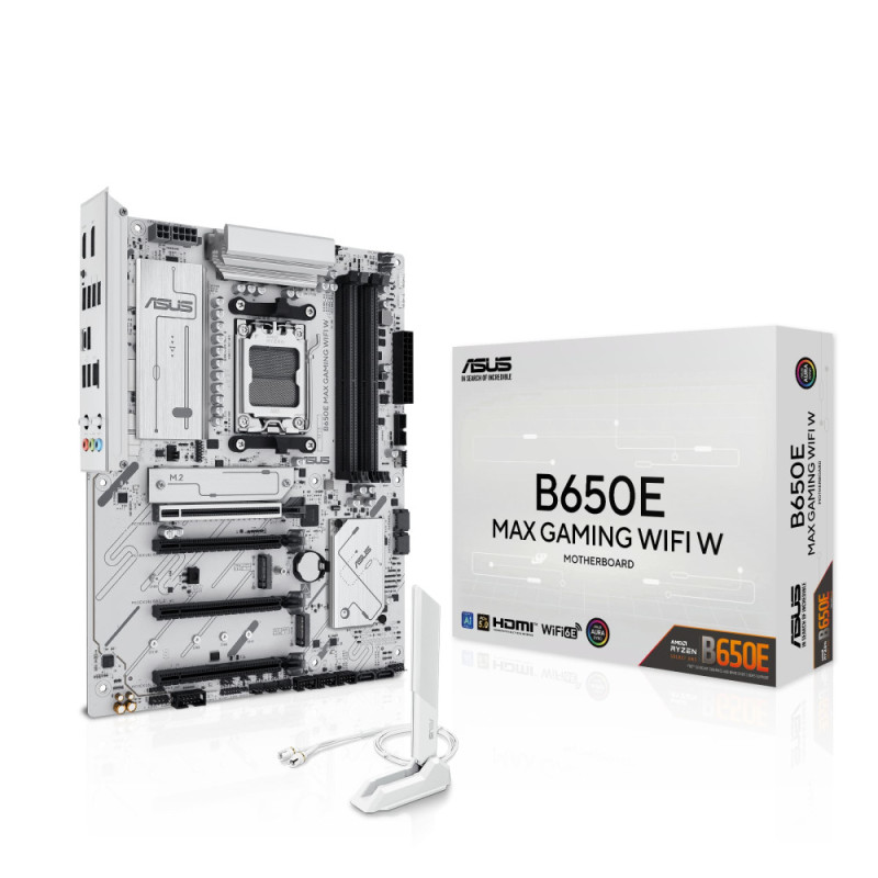 ASUS Motherboard B650E MAX GAMING WIFI W sAM5 B650 4xDDR5 M.2 HDMI DP WiFi BT ATX (90MB1M00-M0EAY0)