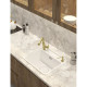 Deante Kitchen Sink granite, square, no drainboard, 500х440х230mm, bowl - 1, over-mounted, alebaster + kitchen board (ZKM_A103)