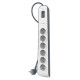 Belkin Extender-protector surge 6xType F, 3x1.5mm2, 16А, 2m, white (BSV603VF2M-V2)