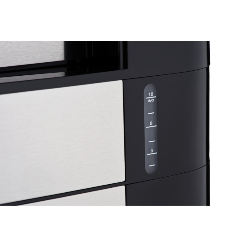 ARDESTO Coffe maker drip Steel Collection YCM-D1200, 1.2L, ground+beans, display, silver-black