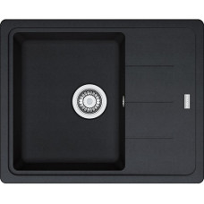 Franke Мийка кухонна Basis, фраграніт, прямокутник, з крилом, 620х500х200мм, чаша - 1, накладна, BFG 611-62, онікс (114.0272.580)