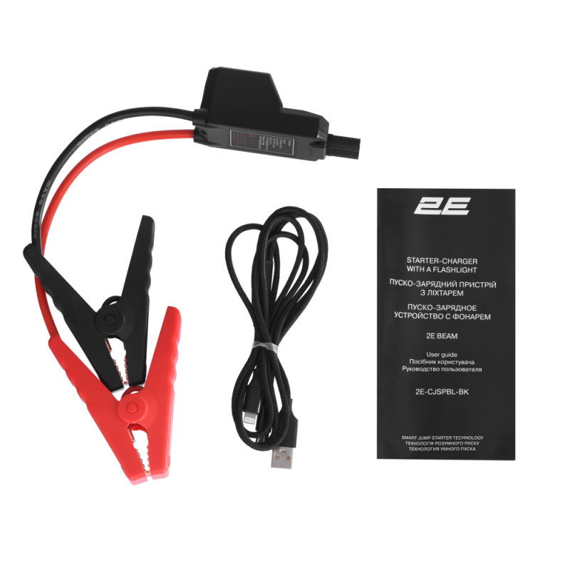 2E Jump Starter Beam with flashlight, 8000 mAh, 1xUSB/3 A (2E-CJSPBL-BK)