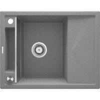 Deante Мойка кухонная Magnetic, гранит, прямоуг., с крылом, 640х500х219мм, чаша - 1, врезная, серый (ZRM_S11A)