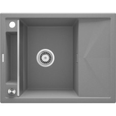 Deante Мойка кухонная Magnetic, гранит, прямоуг., с крылом, 640х500х219мм, чаша - 1, врезная, серый (ZRM_S11A)