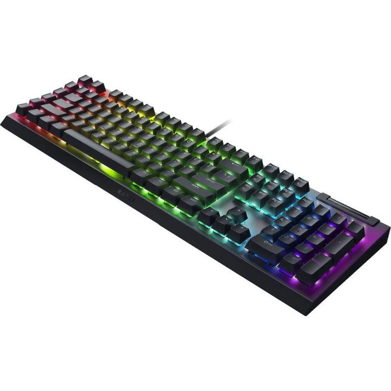 Razer Клавиатура механическая BlackWidow V4 X 110key, Green Switch, USB-A, EN/RU, RGB, чёрный (RZ03-04700800-R3R1)