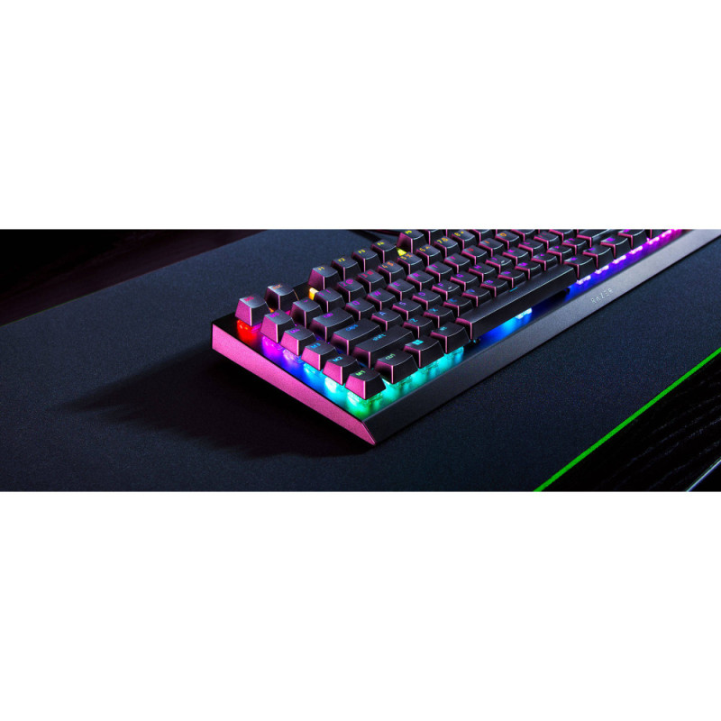 Razer Клавиатура механическая BlackWidow V4 X 110key, Green Switch, USB-A, EN/RU, RGB, чёрный (RZ03-04700800-R3R1)